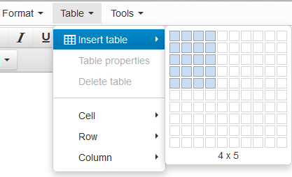 html table generator